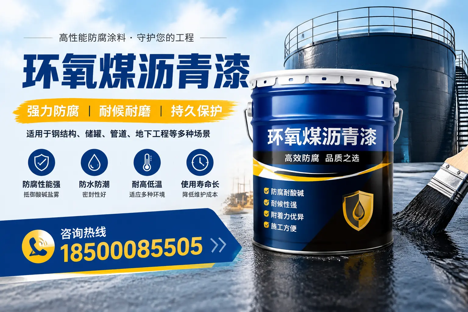 环氧煤沥青漆在工业中的应用，青山企业的选择
